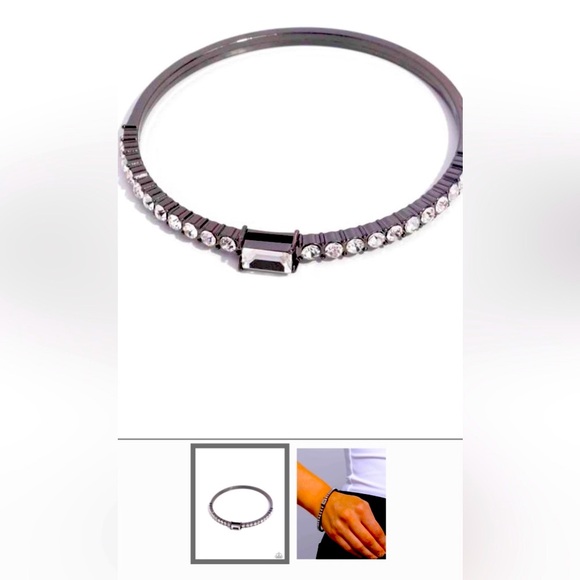 ⚫️⚪️⚫️  “PARTY CRASHING COUTURE” BLACK BRACELET ~ PAPARAZZI❗️⚫️⚪️⚫️ - Picture 3 of 4